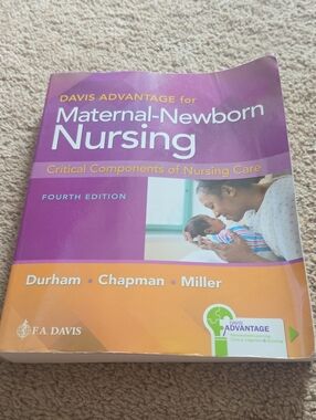 Davis Advantage Maternal-Newborn Nursing Textbook - Purple and Orange